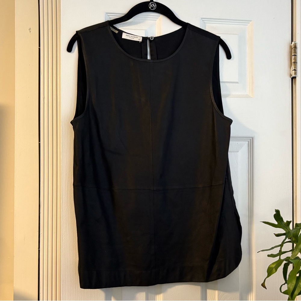 Leather Sleeveless Top